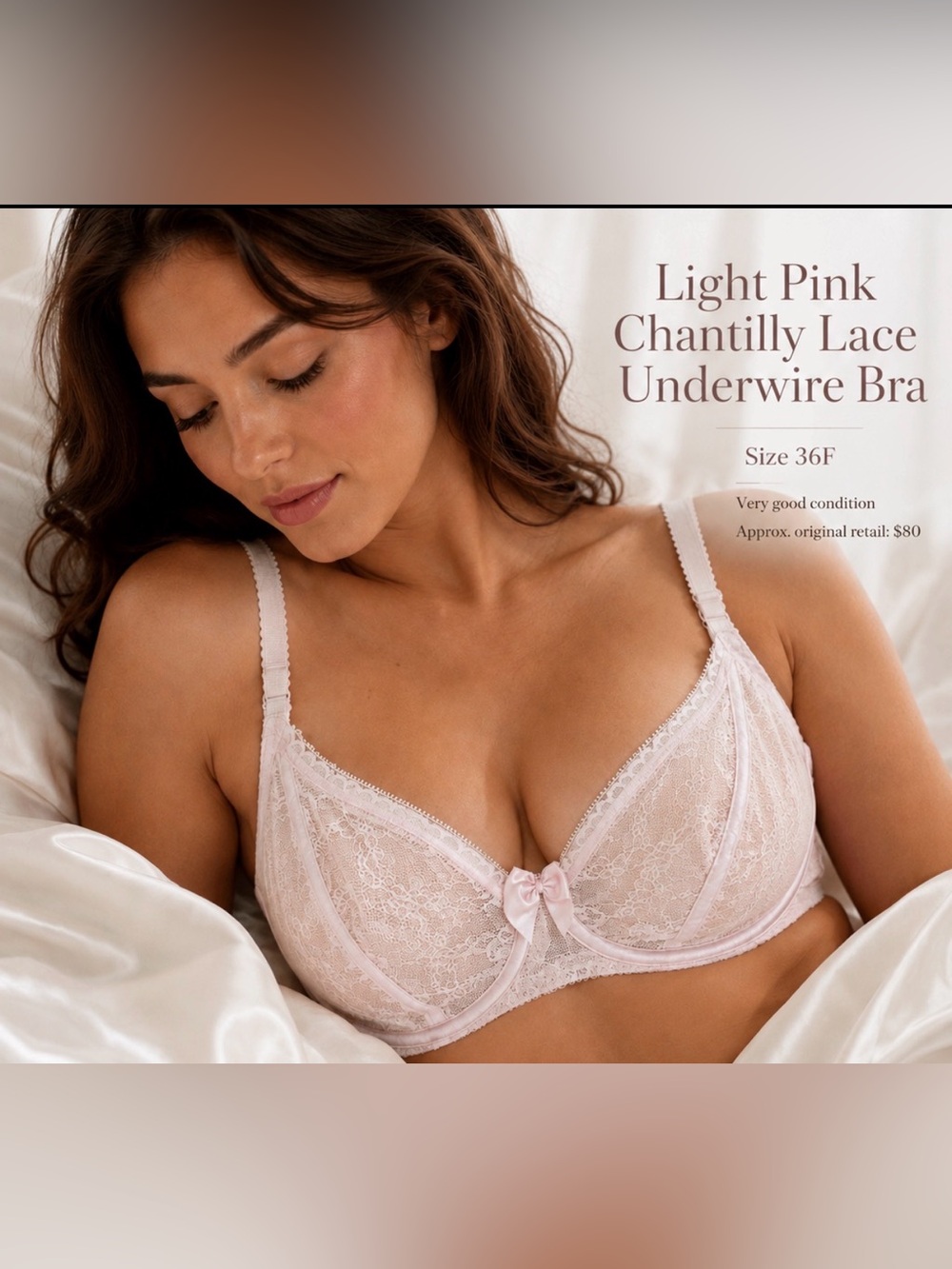 Light Pink Chantilly Lace Underwire Bra - Women Intimates